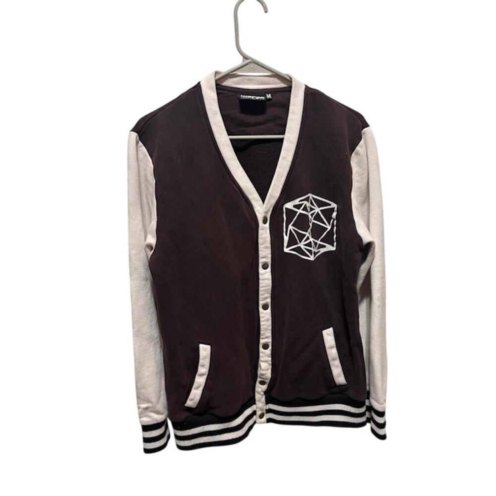 Merch Connection Tesseract Mens M Varsity Jacket Geometric Graphic Streetwear